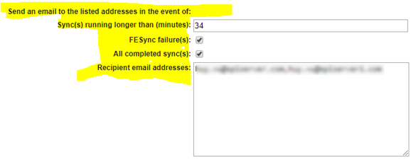 Sync status
